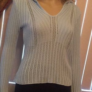 Sweater W/Hood Baby Blue sz med